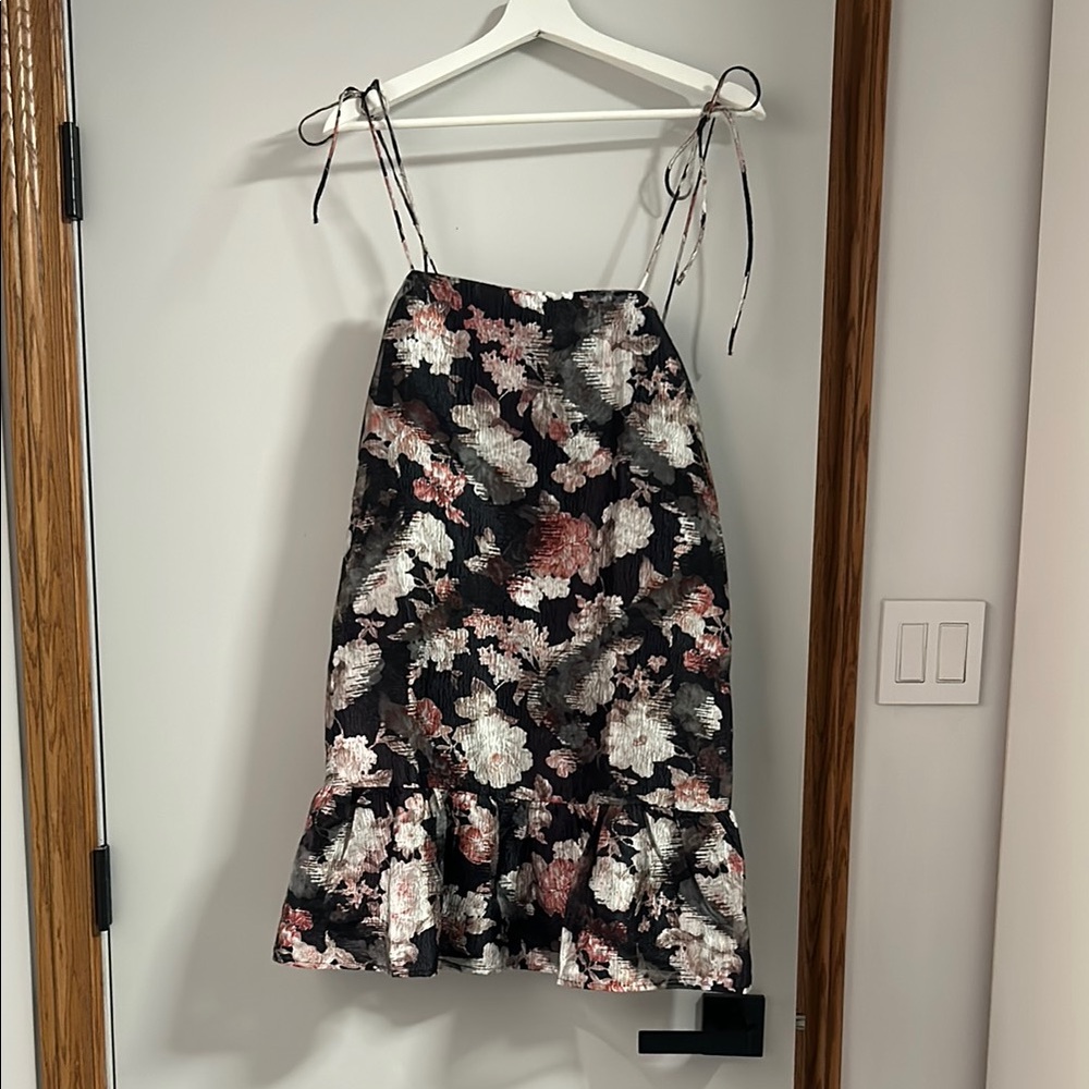 NWT park & buzz Floral Black Mini Dress